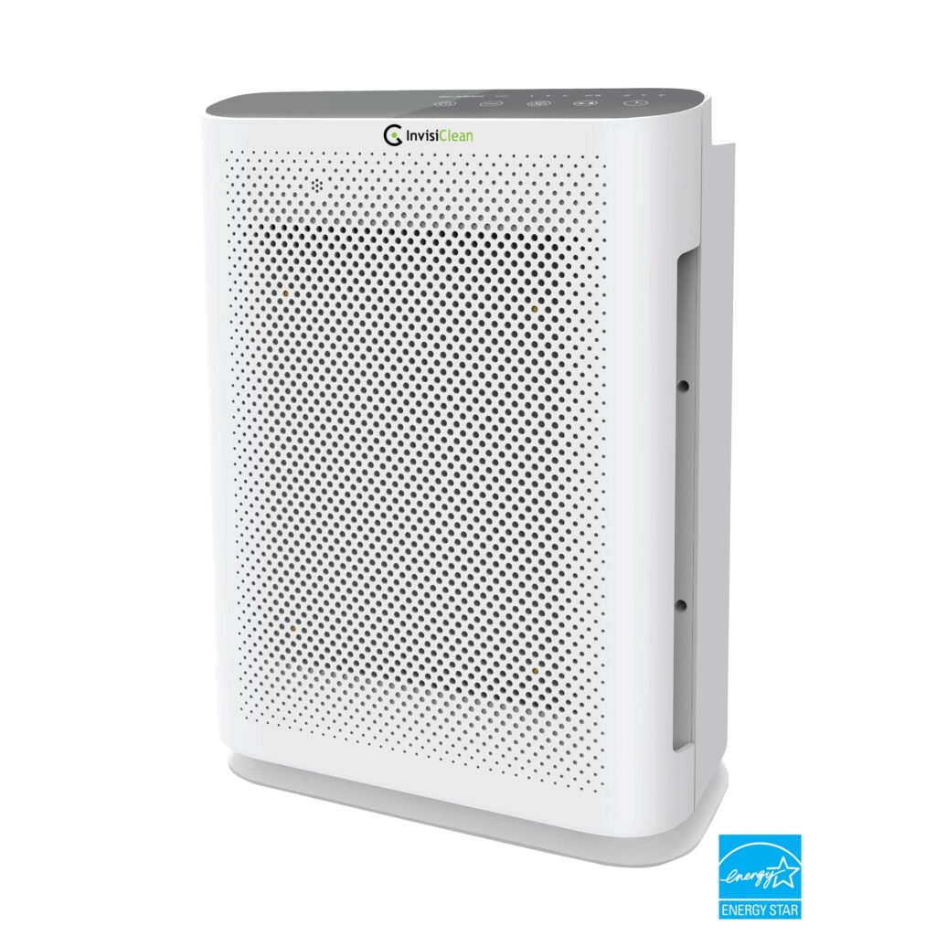 Air Purifier for Allergies and Asthma, Smoke Odors, Large Rooms, Home, Pets, Mold, Dust - 4-in-1 System with UV, Ionizer, True HEPA and Carbon - InvisiClean Aura II