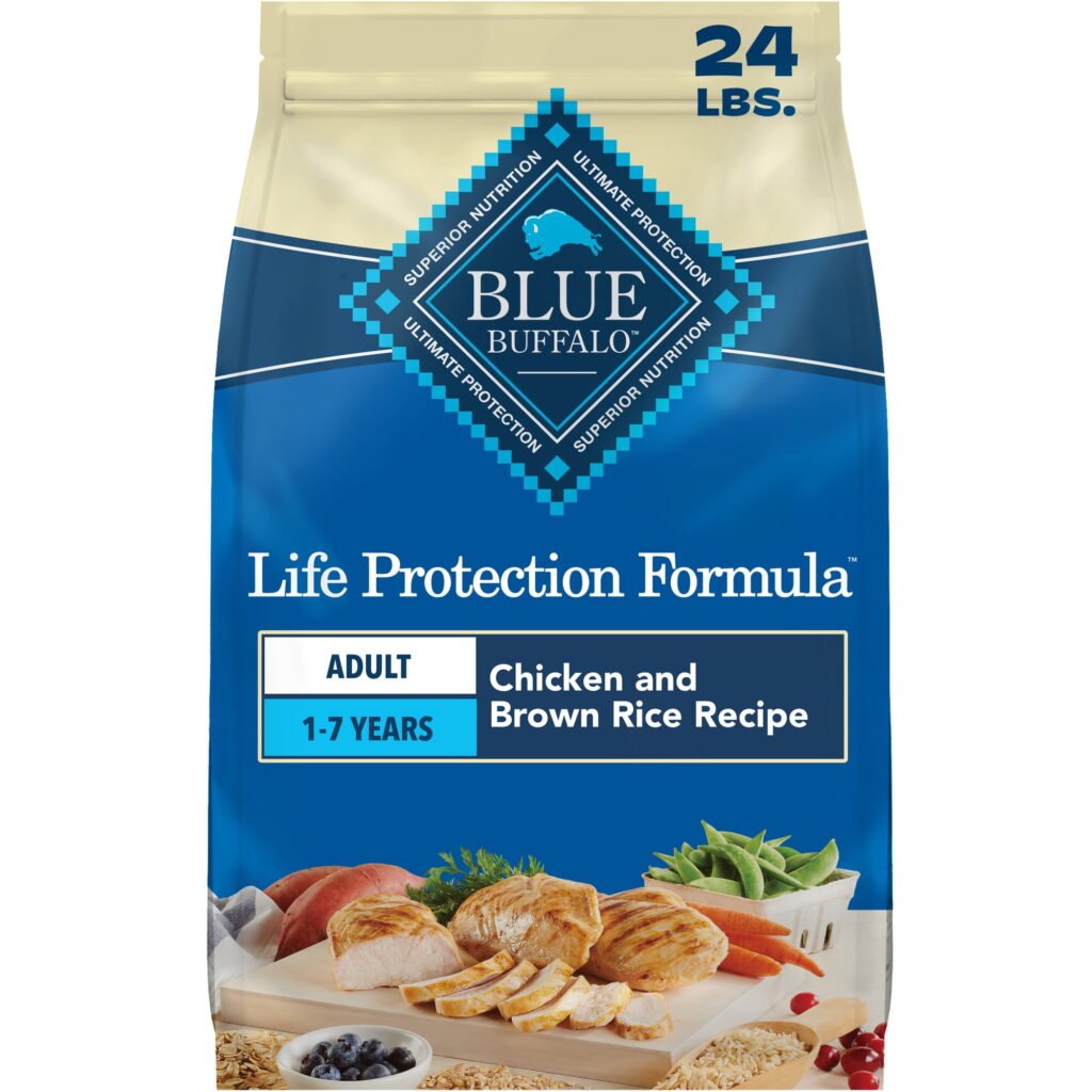 Blue Buffalo Life Protection Formula Adult Dry Dog Food Chicken & Brown Rice 24lb Bag