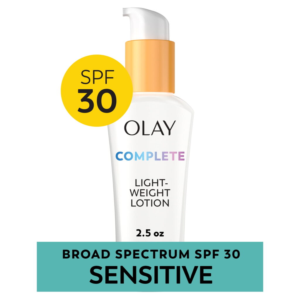 Olay Complete Daily Facial Moisturizer for Sensitive Skin, SPF 30, 2.5 oz