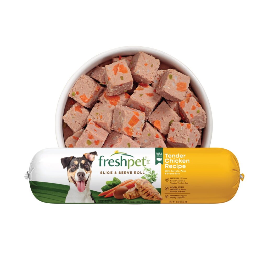 Freshpet Fresh Dog Food, Tender Chicken Recipe, Slice & Serve Roll, 6 lb.