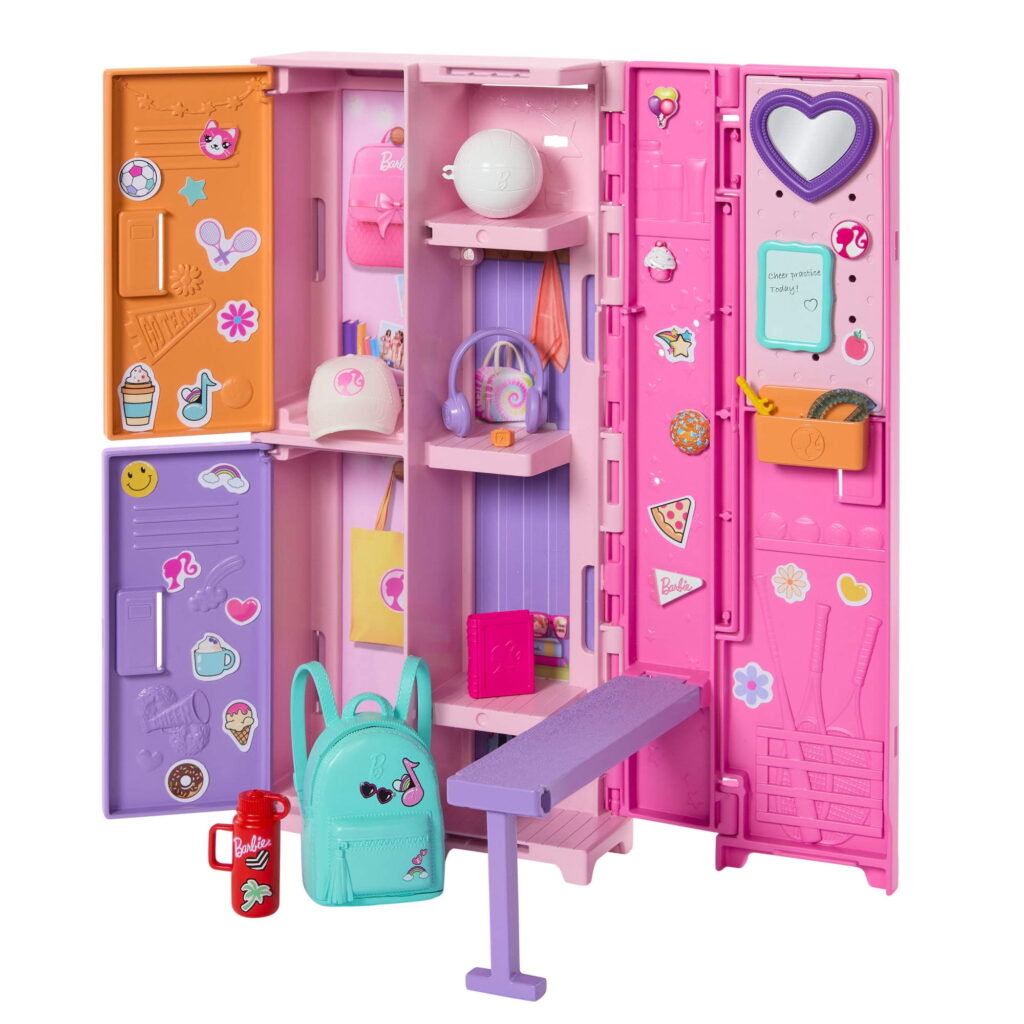 Barbie World School Locker Set, 15+ School Supply Accessories, Collapsible Features, 2 Sticker Sheets [Walmart Exclusive]