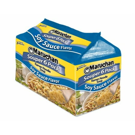 Maruchan Ramen Souper 6-Pack Oriental Flavor Noodle Soup 6 ct / 3 oz - Pack of 2