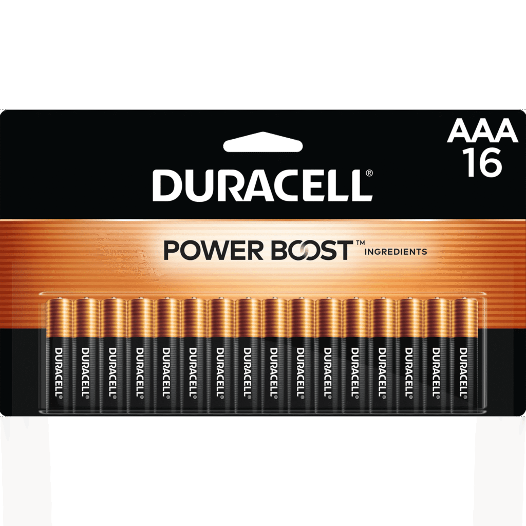 Duracell Coppertop AAA Battery with POWER BOOSTโข, 16 Pack Long-Lasting Batteries