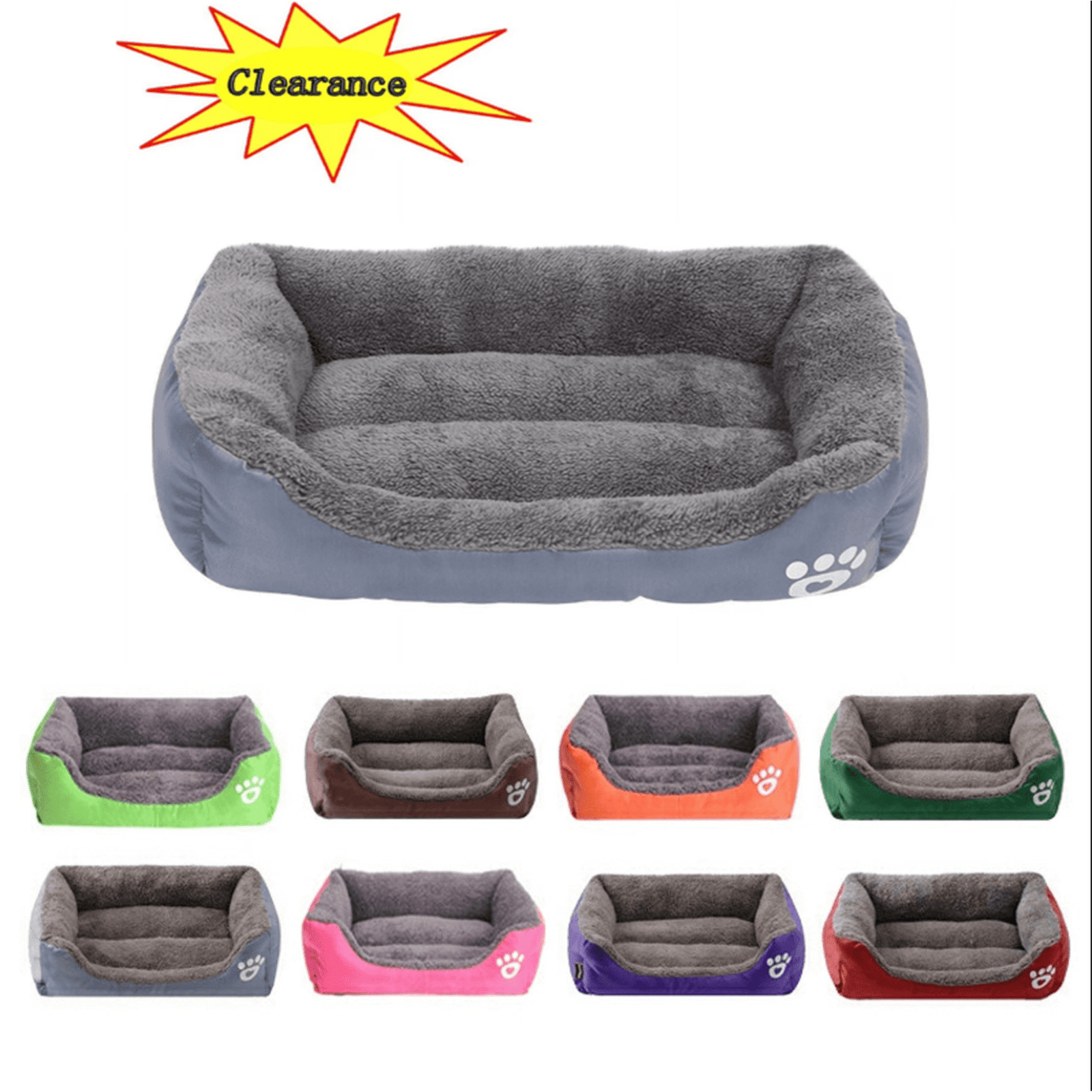 YUTK Dog Beds Large Sized Dog, Pet Winter Warm Pet Bed Pet Supplies and Dog Sleeping Bed Gray S