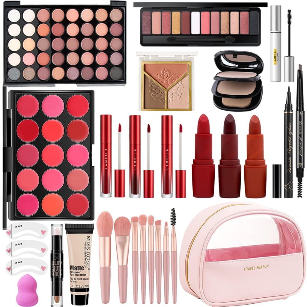 AOLIKOKO All In One Makeup Kit,Makeup Kit for Women Full Kit,Multipurpose Women's Makeup Sets,Beginners and Professionals Alike,Easy to Carry