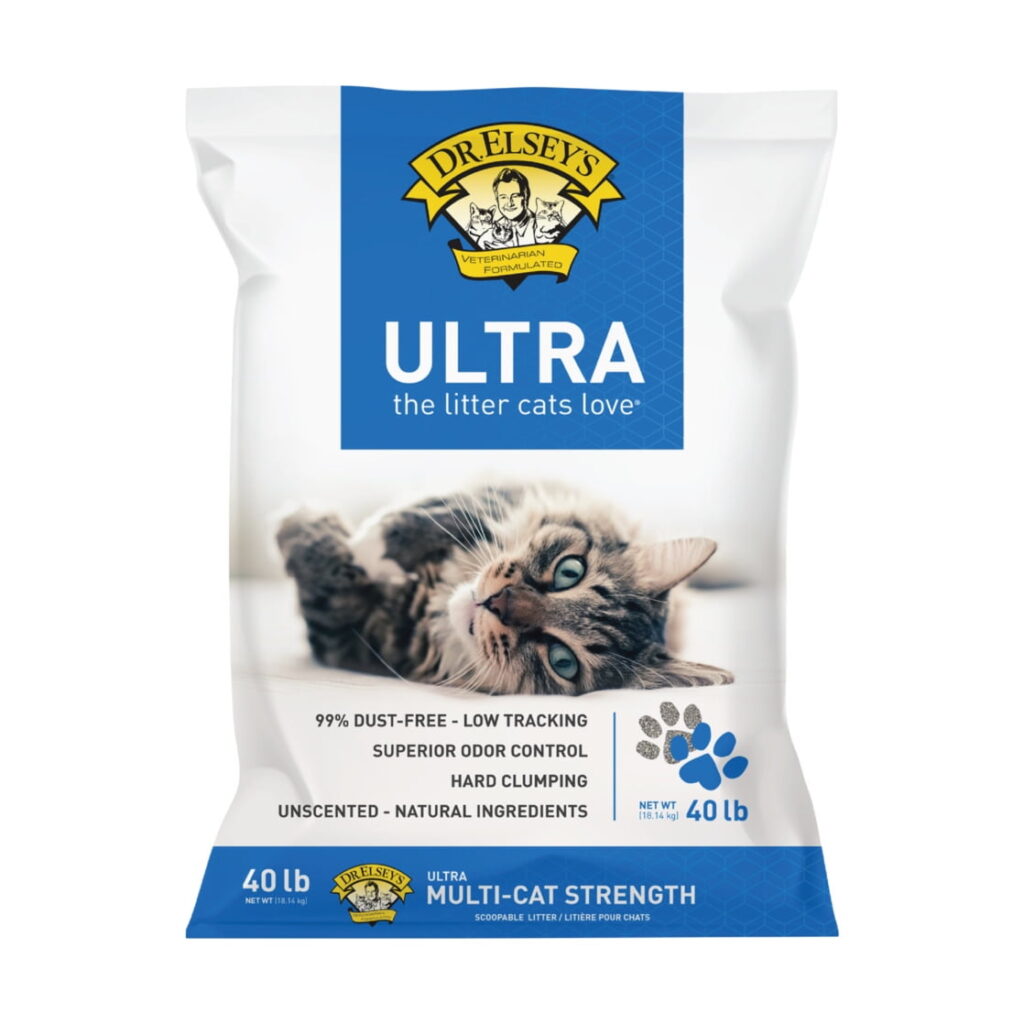 Dr. Elsey'sยฎ Ultra Unscented Clumping Clay Cat Litter 40 lb. Bag