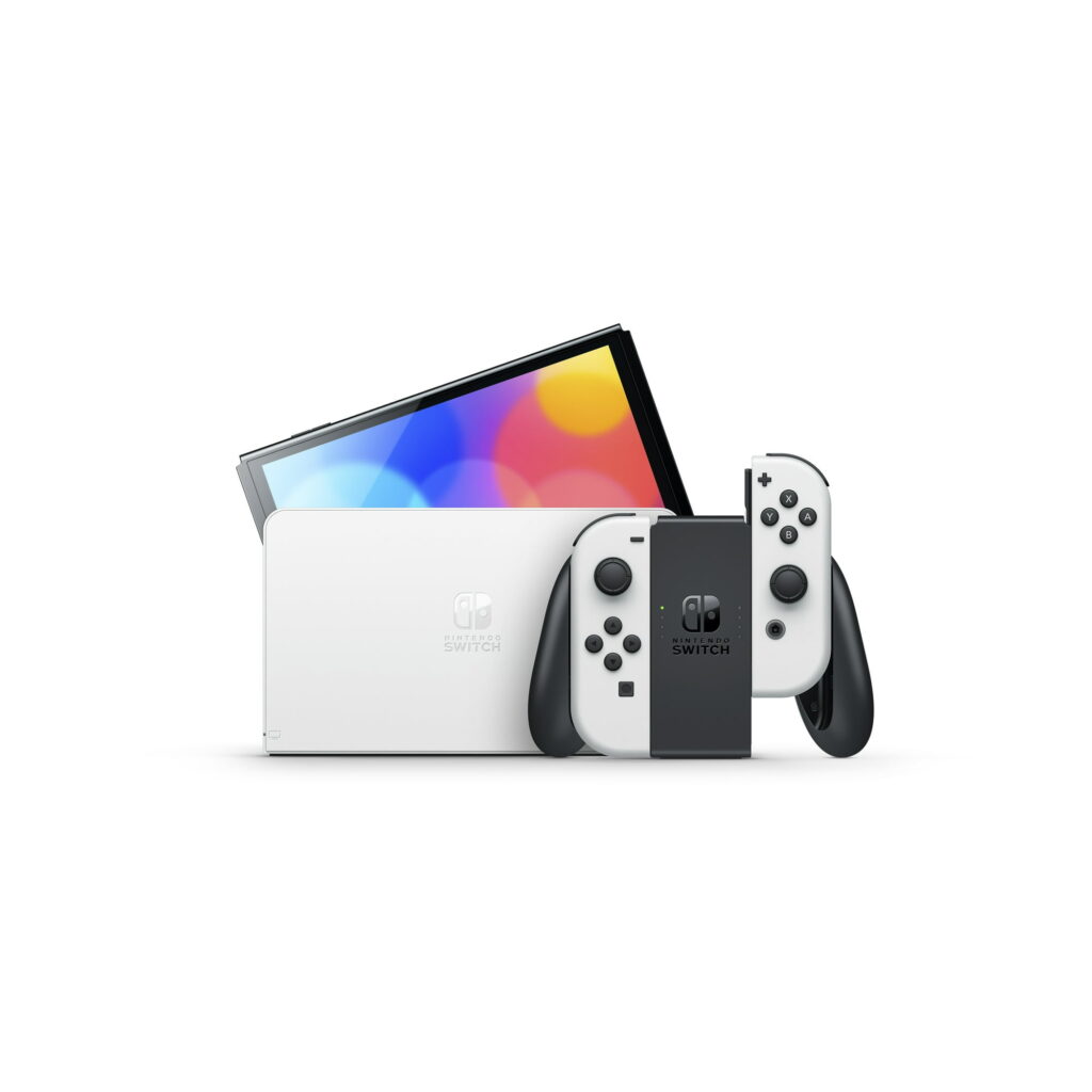 Nintendo Switch OLED Model Handheld Video Game with White Joy-Con