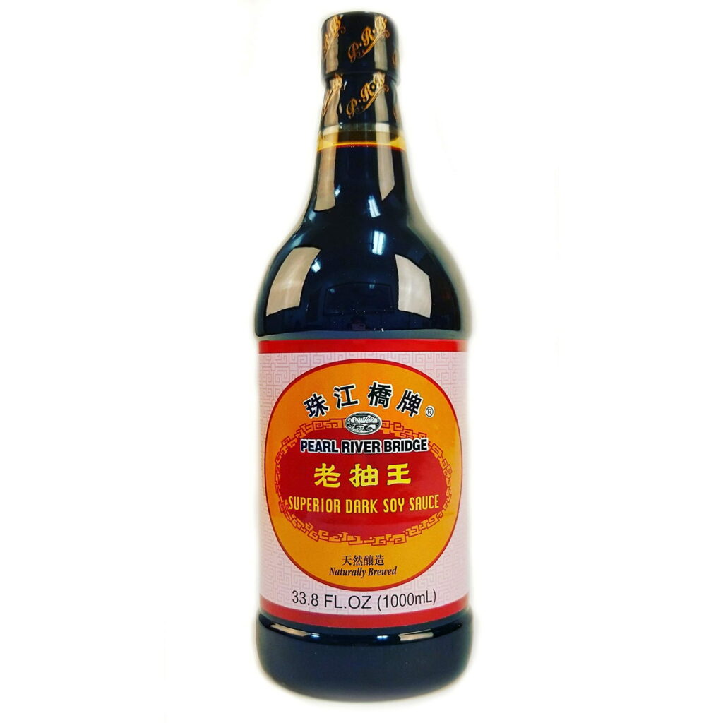 Pearl River Bridge Superior Dark Soy Sauce, Premium Chinese Soy Sauce, Authentic Restaurants Choice Perfect Condiment for Chinese Cuisine, Sushi, Soup, Asian Stir Fry, 33.8 Fl Oz