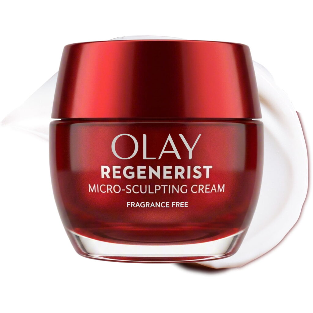 Olay Face Moisturizer, Regenerist Micro-Sculpting Anti-Aging, Fragrance-Free, 1.7fl oz
