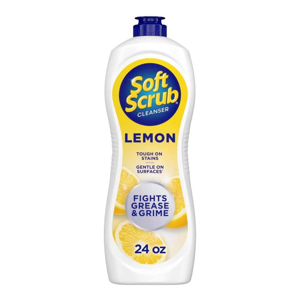 Soft Scrub Cleanser, Lemon Fragrance, Multi-Surface Cleaner for Kitchen, Fights Grease & Grime, 24oz