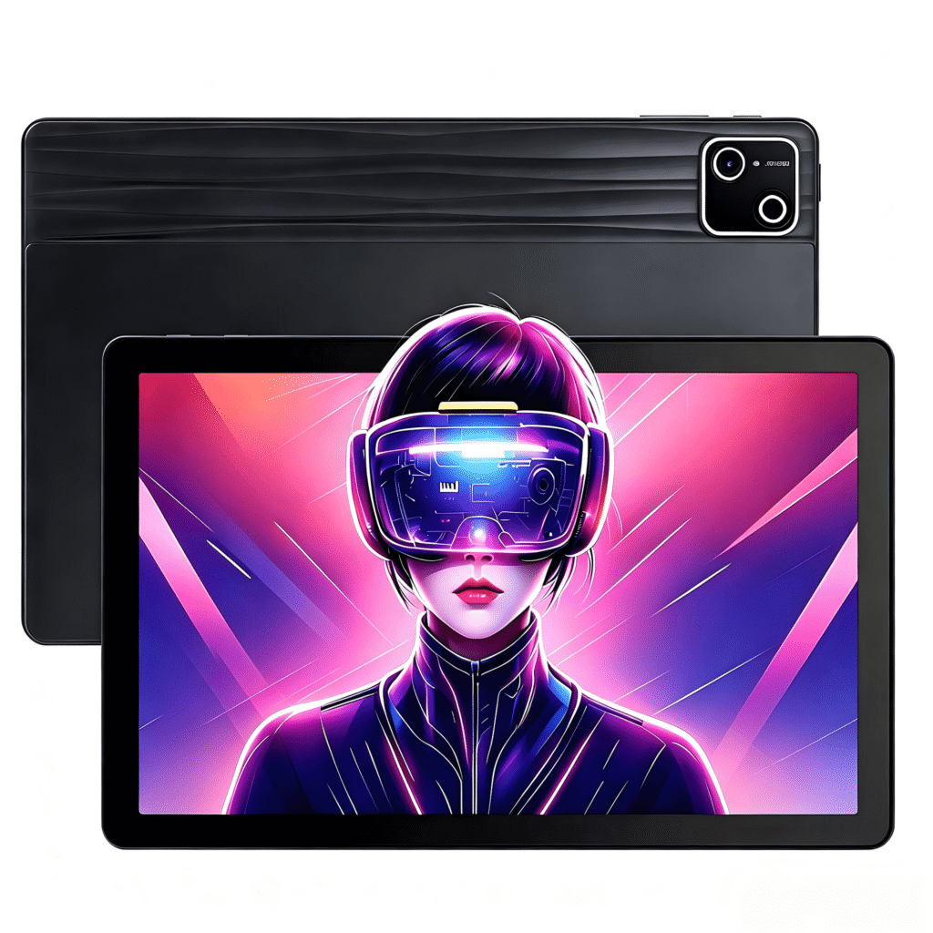 AEEZO 10 Inch Android Tablet, 30GB RAM 128GB ROM 2TB Expand, Octa-Core, Widevine L1, 6200mAh Fast Charge, WiFi 6 BT5.4, Black
