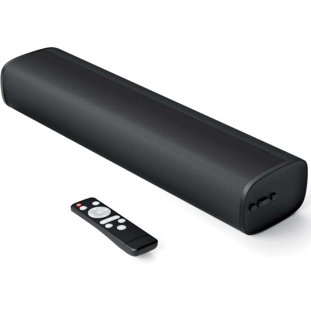 Sound Bar, Sound Bars for Smart TV Bluetooth 5.0 Soundbar 50W 17Inch Small Soundbars with ARC/Optical/AUX Connection, Soundbar Surround Sound Bars for Home Theater Audio