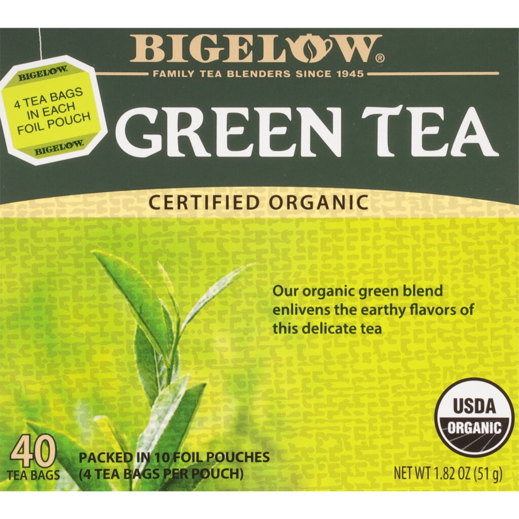 Bigelow Organic Green Tea, Tea Bags, 40 Count