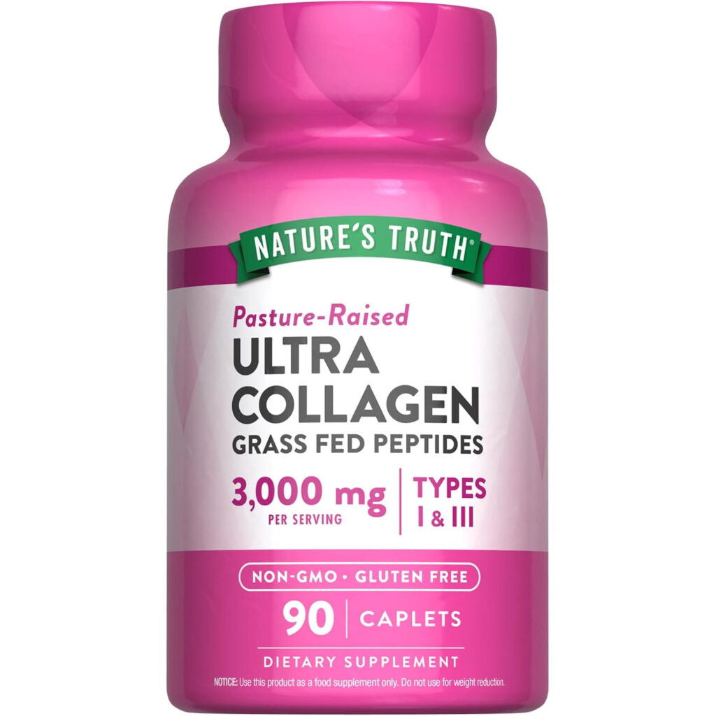 Hydrolyzed Collagen Peptides 3000mg | 90 Caplets | Non-GMO, Gluten Free | by Nature's Truth