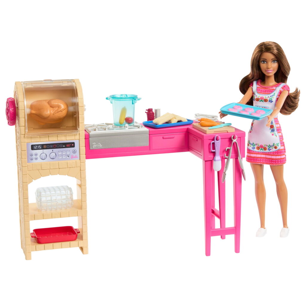 Barbie and Teresa Recipe for Friendship Teresa Doll & Kitchen Playset with 20+ Accessories