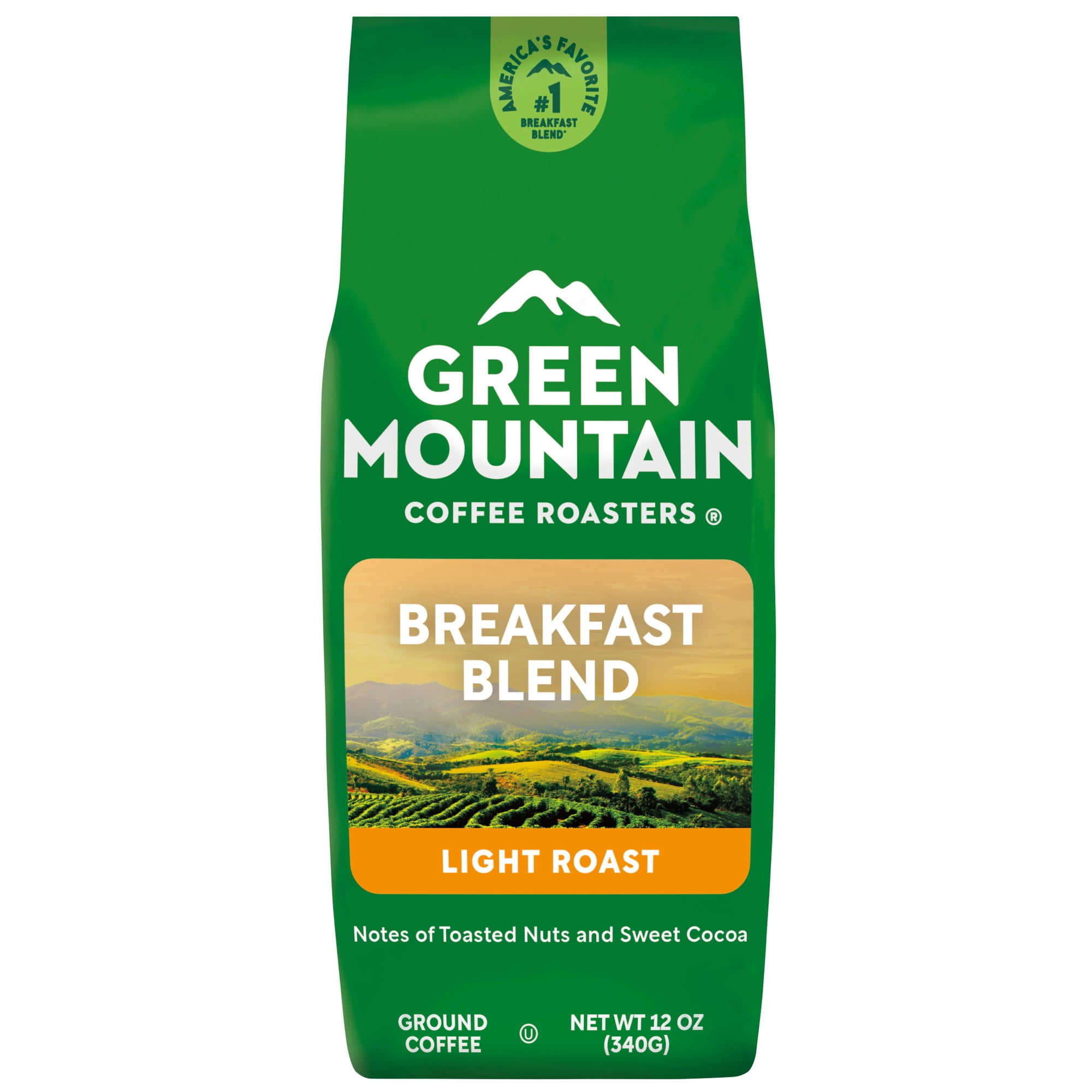 Green Mountain Coffee Roasters Breakfast Blend, Light Roast, Ground Coffee, 12 oz