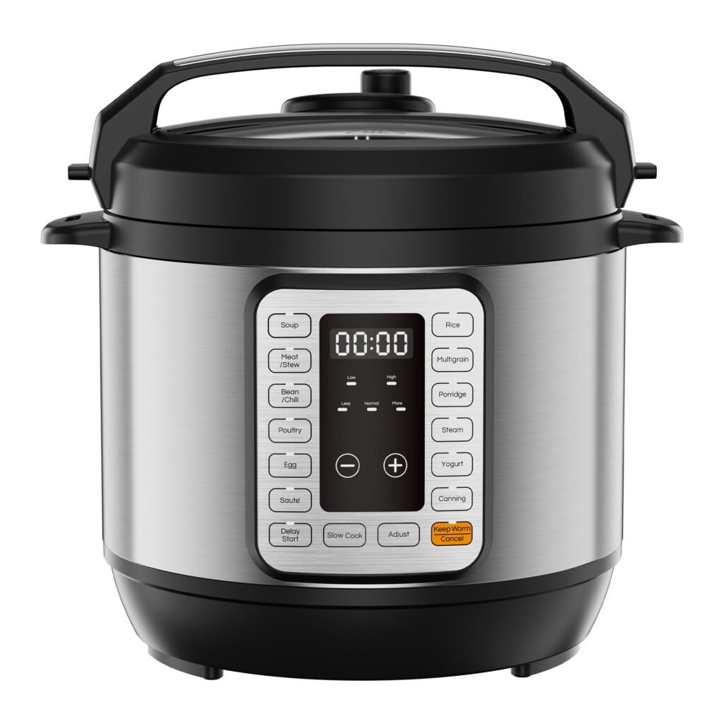 EDX Instant Cooker 6 Quart 7-in-1 Electric Pressure Cooker Multi-Function Features & Stainless Steel Pot
