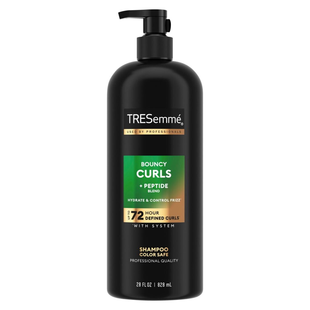 TRESemmé Color Safe Shampoo to Hydrate & Control Frizz, Bouncy Curls + Peptide Blend for Up to 72Hour Defined Curls, 28 Fl oz