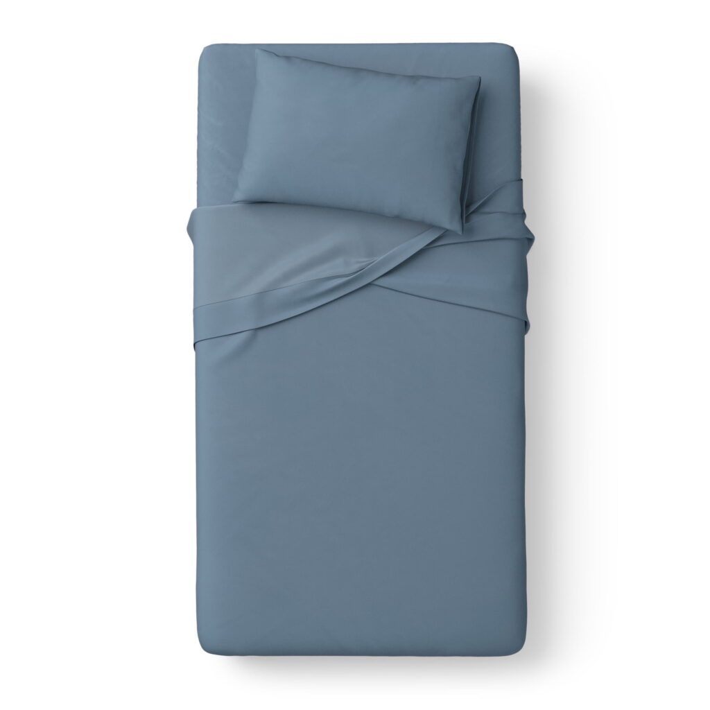 Mainstays Kids Microfiber Bed Sheet Set, Twin, Blue, 3 Pieces