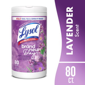 Lysol Disinfecting Wipes, All Purpose Cleaner, Multi Surface Antibacterial Cleaning Wipes, Cleaning Supplies, Lavender & Cotton Blossom Scent, 80 Count