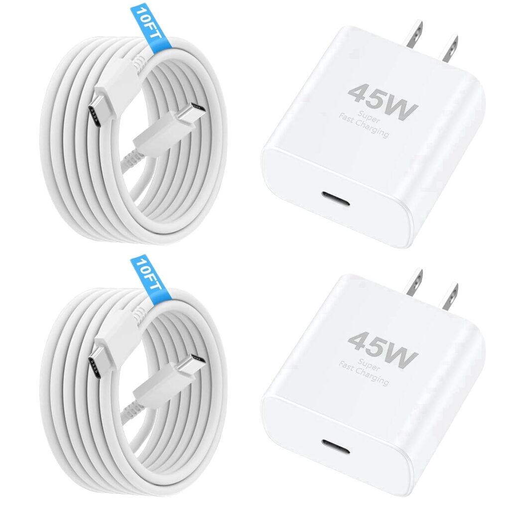 i Phone 17 16 Pro Max Charger Fast Charging, 45W USB C i Phone 16 Super Fast Charger Block with 10ft Long Type C Charging Cord Compatible with iPhone 17/16/15 Pro Max/Plus/S25