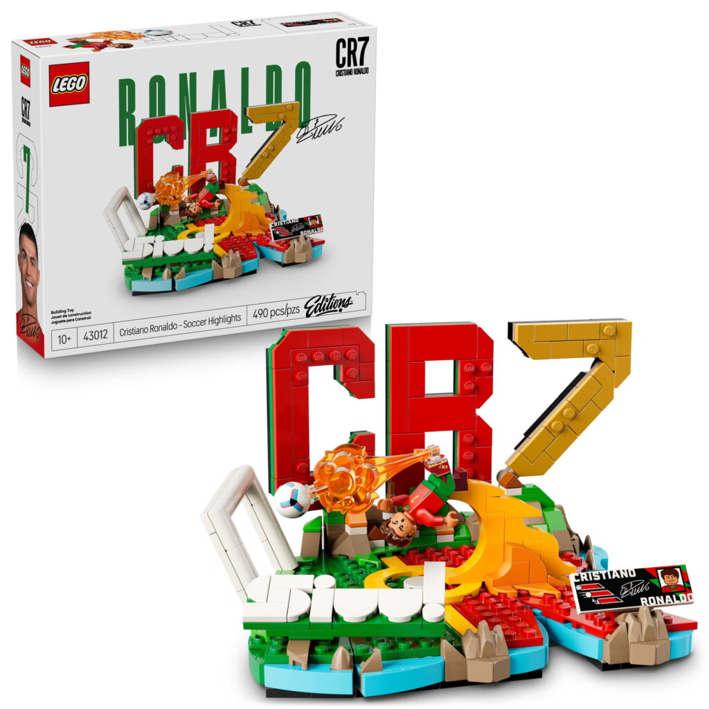 LEGO Editions Cristiano Ronaldo โ Soccer Highlights - Building Set for Boys & Girls, Ages 10+ - Fathers Day Gift - Kids Bedroom or Shelf Decor W/ Plaque - 43012