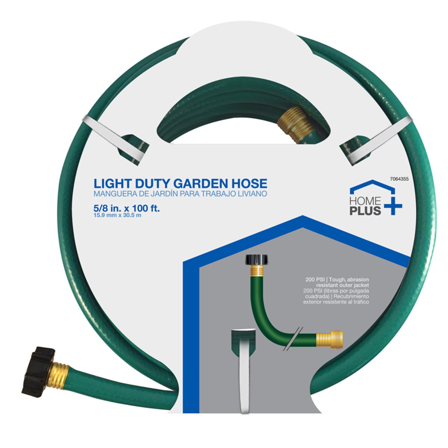 Home Plus 5/8 in. Dia. x 100 ft. L Garden Hose Kink Resistant Safe for Drinking Water