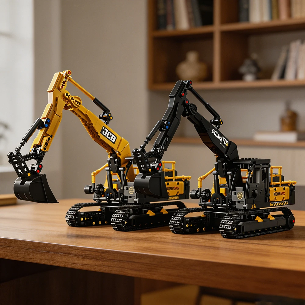 1022PCS City Construction Vehicle Excavator Models Building Blocks MOC Technical Engineering Cars Truck Bricks Toys