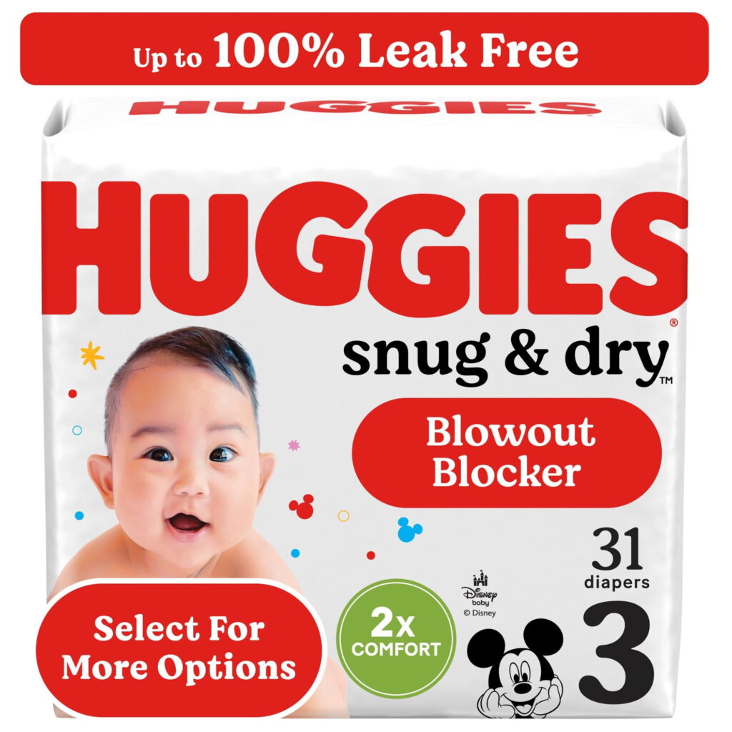 Huggies Snug & Dry Baby Diapers, Size 3 (16-28 lbs), 31 Ct (Select for More Options)