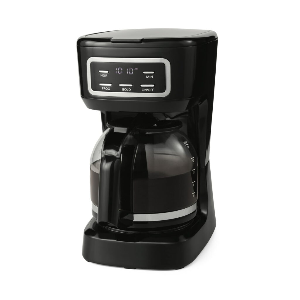 Mainstays 12-Cup Black Programmable Drip Coffee Maker, CM1449-UL