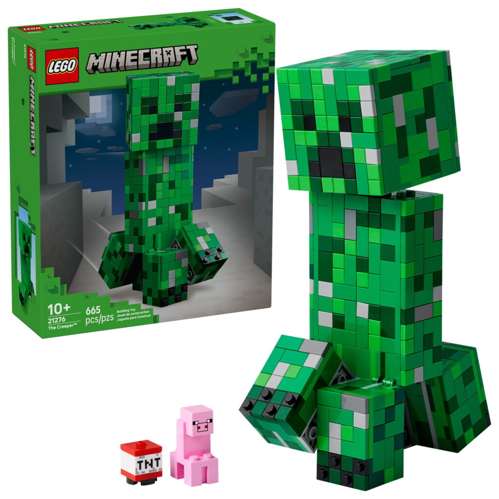 LEGO Minecraft The Creeper Kids Toy - Minecraft Toy for Gaming Fans - Room Decor for Gamers 10 and Up - Poseable Action Figure with 1st Version Minifigure - Cool Gift for Boys and Girls - 21276