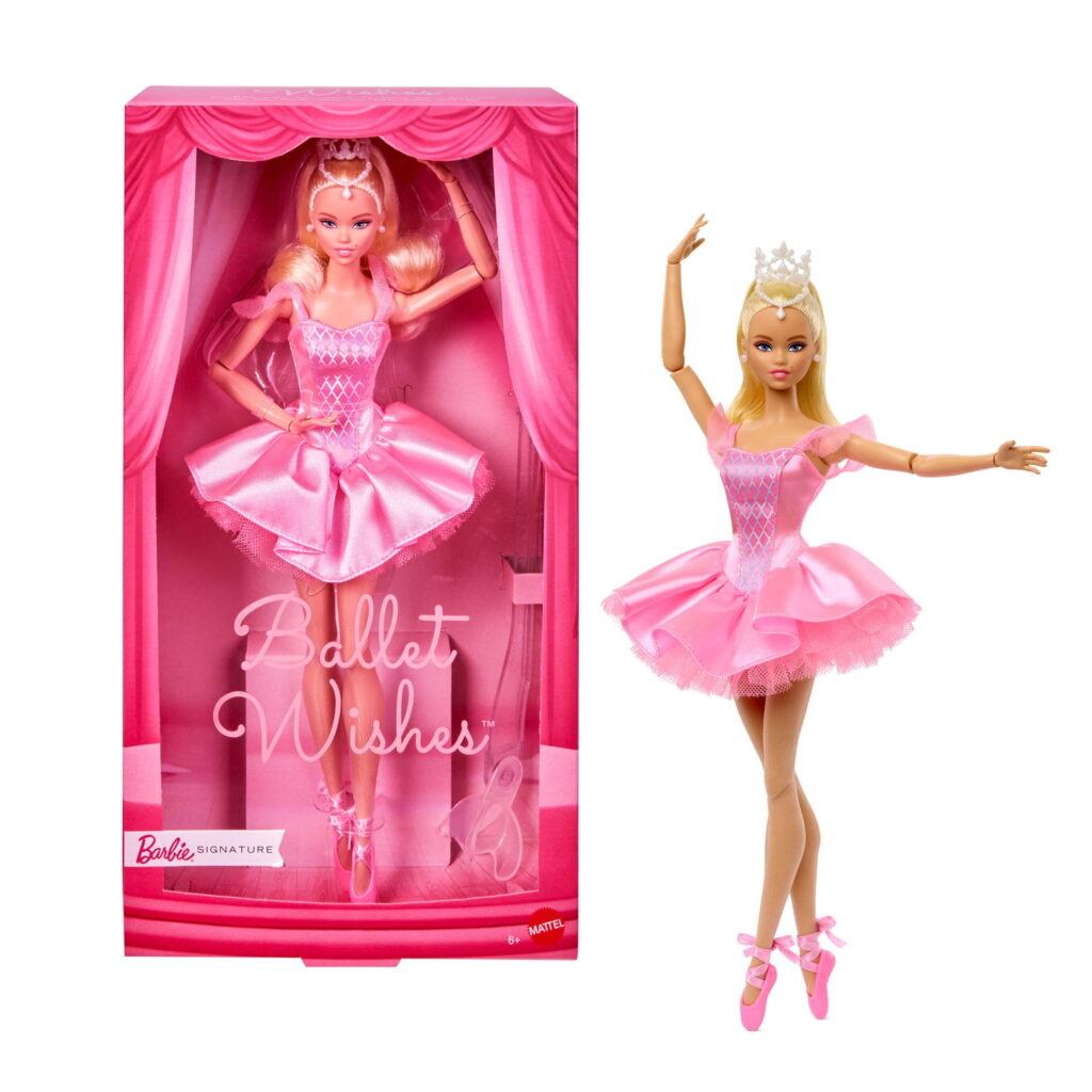 Barbie Signature Ballet Wishes Doll, Collectible Fashion Doll in Satiny, Pink Tutu